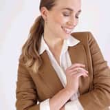 Zilveren goldplated zegelring met zirkonia voor dames