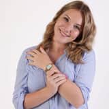 Regal-Armbanduhr mit Gehäuse und Armband aus Edelstahl