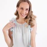 Zilveren oorknoppen met Gemstone amazonite