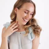 Ring, 925 Silber, mit Edelstein, Jaspis