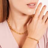 Stainless steel goldplated fantasiearmband voor dames