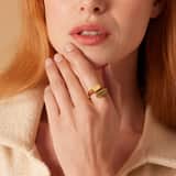 Stainless steel goldplated ring voor dames