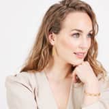 Stainless steel goldplated oorhangers voor dames