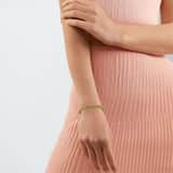 Stainless steel goldplated fantasiearmband voor dames