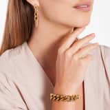 Stainless steel goldplated fantasiearmband voor dames