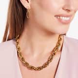 Halskette, Edelstahl, vergoldet (750 Gold), Lilou