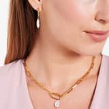 Ohrringe, Edelstahl, vergoldet (750 Gold), Perle