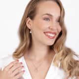 Zilveren roseplated oorhangers druppel kristal voor dames