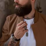 Siegelring für Herren, Edelstahl, Reptil, Antik-Stil