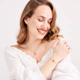 Stainless steel goldplated fantasiearmband met hanger voor dames