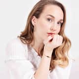 Zilveren goldplated plaatarmbandvoor dames