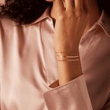 Zilveren goldplated sieradenset met 3 armbanden voor dames