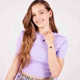 Armband, Edelstahl, vergoldet, mit schwarzem Achat
