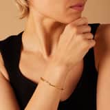 Stainless steel goldplated fantasiearmband met hanger met kristal voor dames