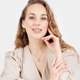 Stainless steel goldplated ketting met hanger voor dames