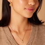 Stainless steel goldplated ketting met hanger munt voor dames