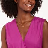 Myla gerecycled stainless steel goldplated ketting met munt en ster voor dames