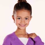 Little Miss Fabulous stainless steel goldplated oorbellen met vlinder roze