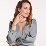 Stainless steel goldplated ring voor dames