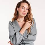 Stainless steel goldplated ketting voor dames
