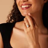 Stainless steel goldplated ring bloem voor dames