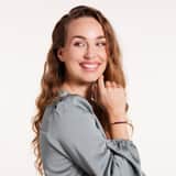 Vergoldetes Edelstahlarmband in Lila