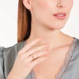 Zilveren goldplated ring zigzag voor dames