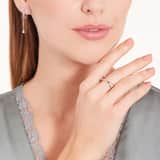 Silberner Ring gekreuztes Design mit Zirkonia