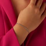 Zilveren tennisarmband zirkonia
