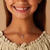Zilveren ketting met hanger balletschoen