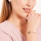 Guess goldplated stainless steel oorknoppen zwart life in 4g voor dames