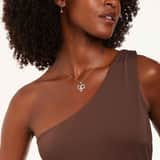 Zilveren ketting met hanger dubbel hart zirkonia