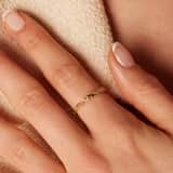 Vergoldeter Ring aus 925er Silber Blatt