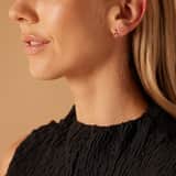 Zilveren goldplated oorringen hart voor dames