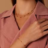 Stainless steel goldplated ketting met hanger oranje steen voor dames