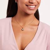 Stainless steel goldplated ketting met hanger bloem met zirkonia voor dames