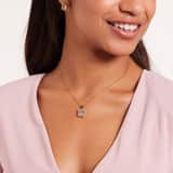 Stainless steel goldplated ketting met hanger met zirkonia voor dames
