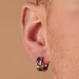 Stainless steel oorringen met doodshoofd