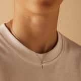 Zilveren ketting met hanger kruis