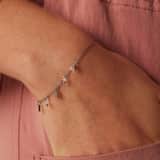 Stainless steel armband met rozenkwarts
