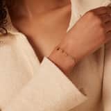 Stainless steel goldplated fantasiearmband met turquoise voor dames