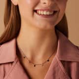 LuLu Jewels stainless steel ketting met rozenkwarts voor dames