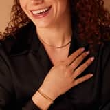 Stainless steel goldplated kralenarmband voor dames