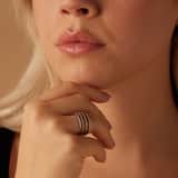 Ring aus 925 Silber, spiralförmig, mit Zirkonia