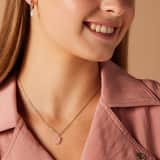 LuLu Jewels stainless steel ketting met rozenkwarts voor dames