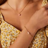 Stainless steel goldplated fantasiearmband voor dames