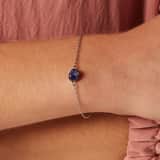 Armband aus Edelstahl mit Lapislazuli