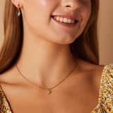 Stainless steel goldplated oorringen met groene aventurijn voor dames