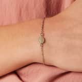 Armband aus Edelstahl mit grünem Aventurin-Quarz