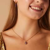 Ohrringe aus Edelstahl, vergoldet, mit Amethyst